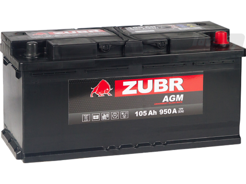 Аккумулятор Zubr AGM 105A/h 950A R+