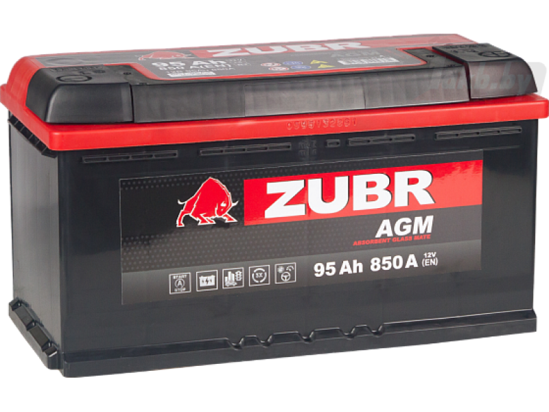Аккумулятор Zubr AGM 95A/h 850A R+