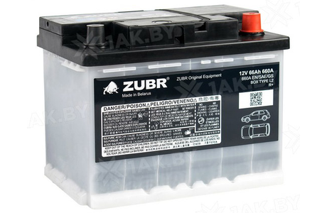 Аккумулятор Zubr Original 66 A/h 660А R+