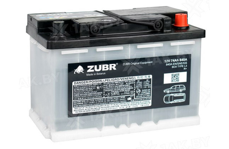 Аккумулятор Zubr Original 74 A/h 840А R+