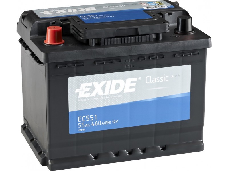 Аккумулятор Exide Classic EC551 (55 A/h), 460A R+