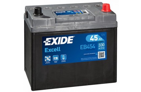 Аккумулятор Exide Excell EB454 (45 A/h), 330A R+