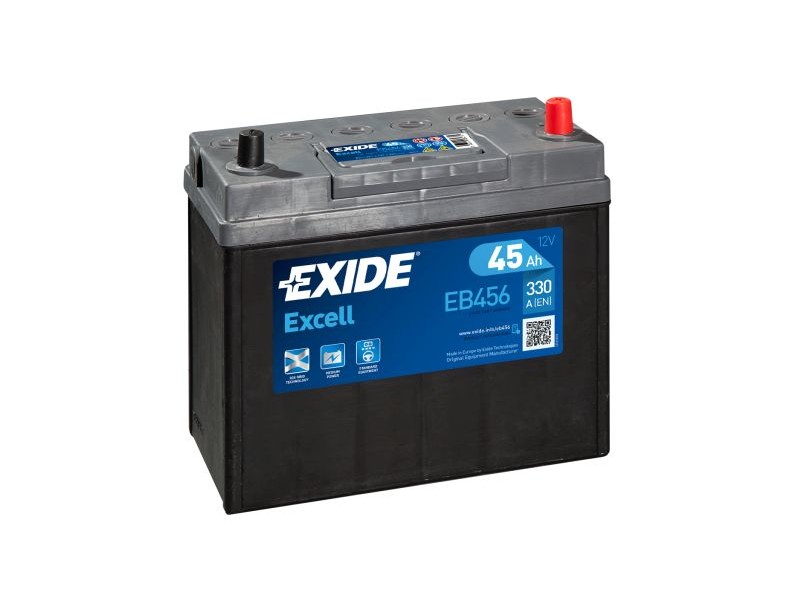 Аккумулятор Exide Excell EB456 (45 A/h), 330A R+