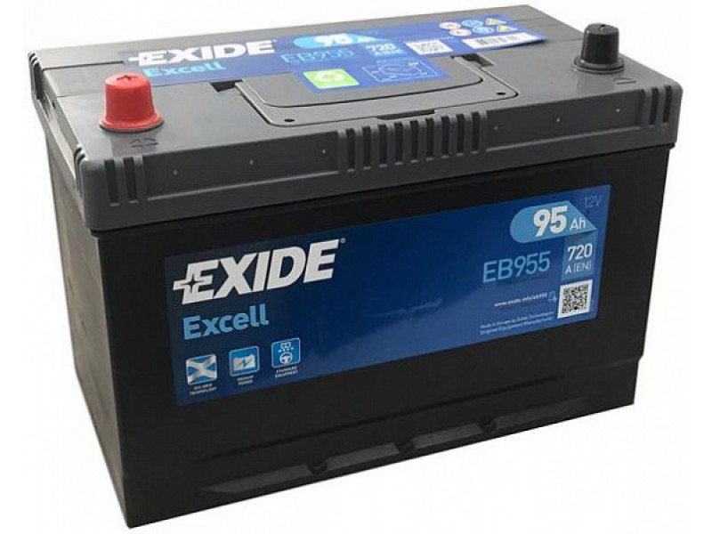 Аккумулятор Exide Excell EB955 JIS (95 A/h), 720A L+