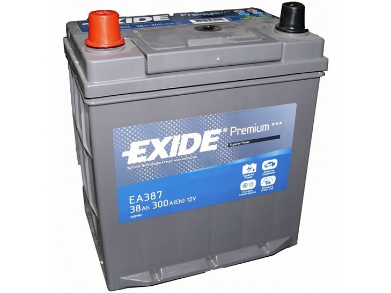 Аккумулятор Exide Premium EA387 (38 A/h), 300A L+
