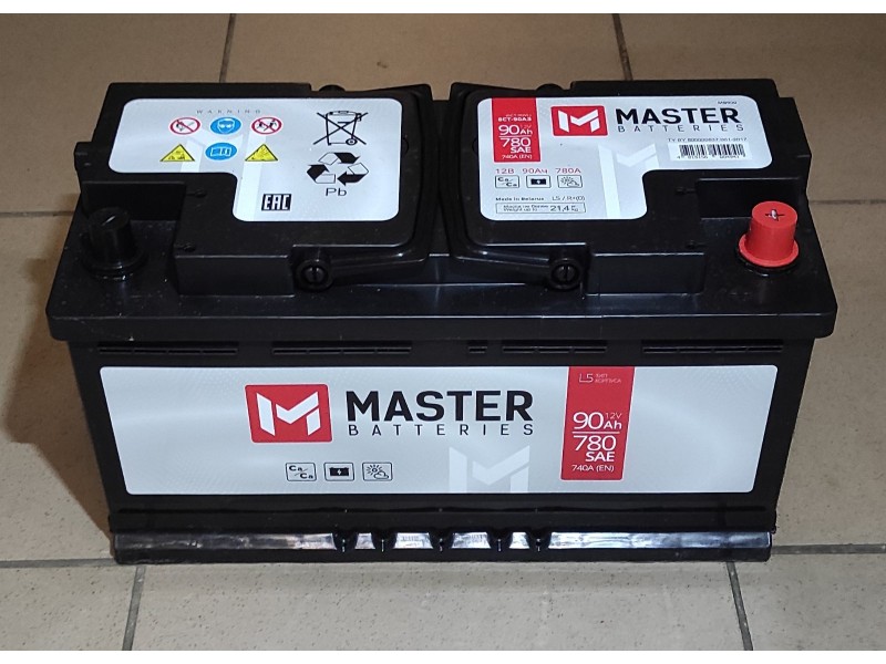 Аккумулятор MASTER BATTERIES 90 A/h 780A R+