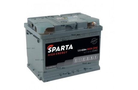 Аккумулятор SPARTA HIGH ENERGY 6СТ-63 Евро