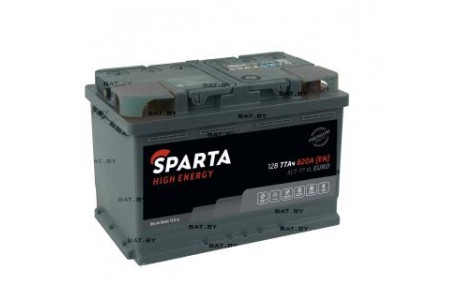 Аккумулятор SPARTA HIGH ENERGY 6СТ-77 Евро