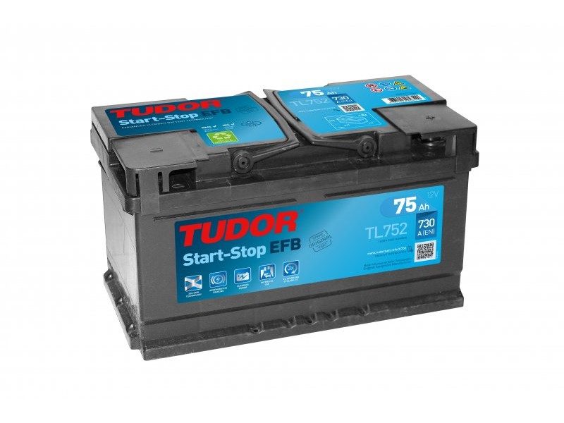 Аккумулятор TUDOR Start-Stop EFB TL752 75 A/h 730A R+