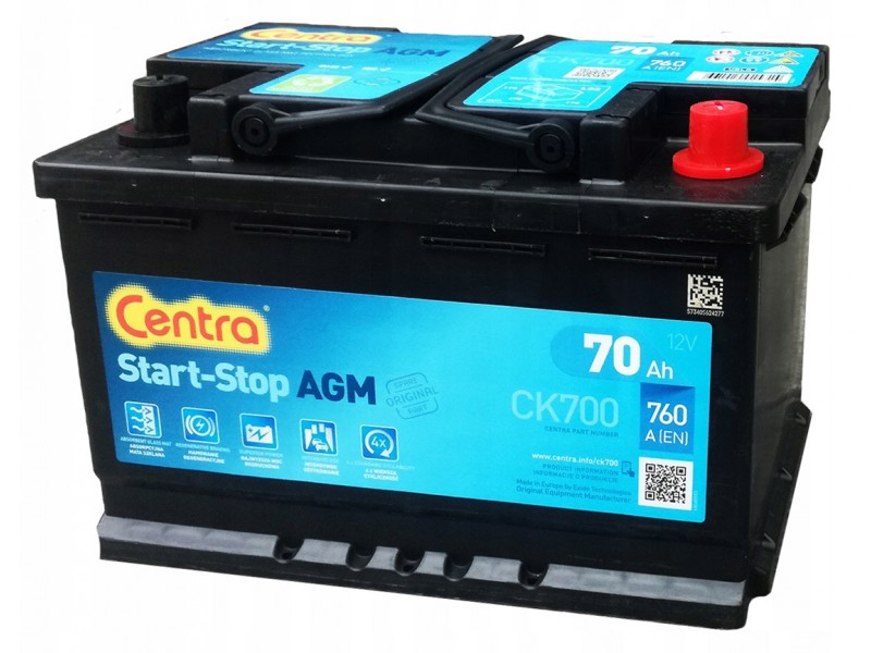 Аккумулятор Centra AGM CK700 70 Ah