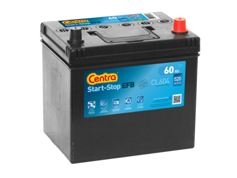 Аккумулятор Centra EFB CL604 60 Ah Asia e R+