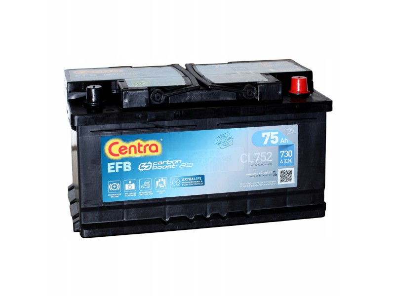 Аккумулятор Centra EFB CL752 75 Ah