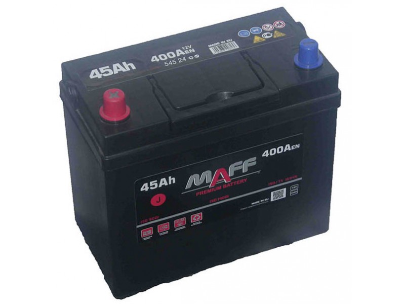 Аккумулятор MAFF Premium Asia 45 A/h 450А R+/L+