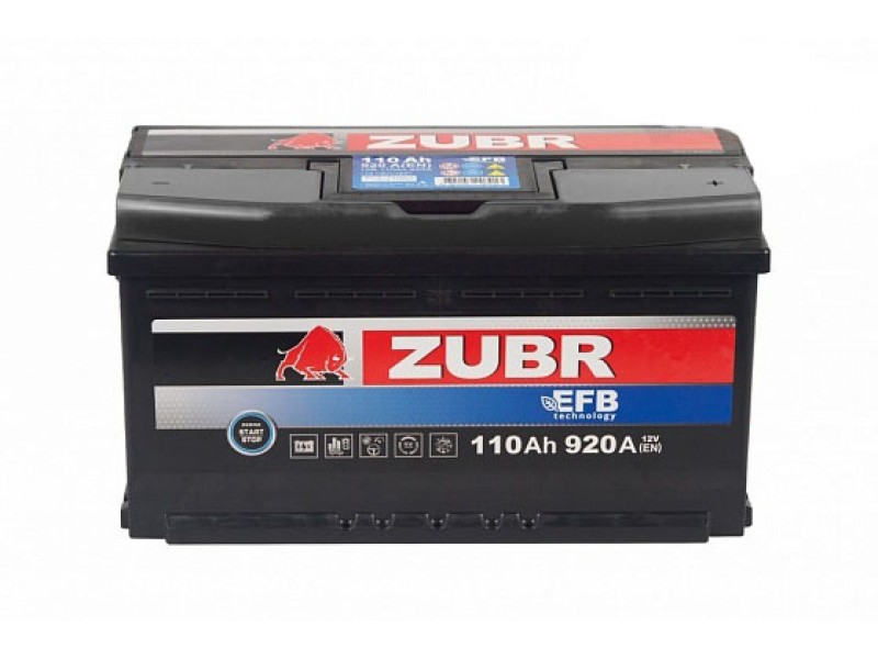 Аккумулятор Zubr EFB 110 A/h 920А R+