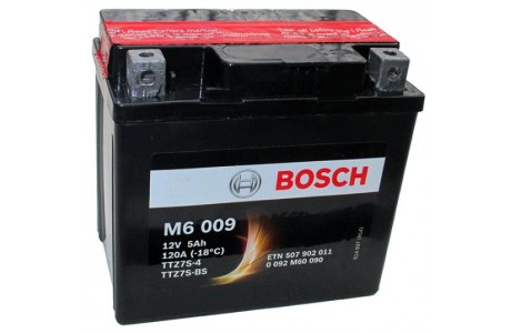 Аккумулятор Bosch M6 009 507 902 011 (5 A/H), 120A, YTZ7S-BS / YTZ7S-4