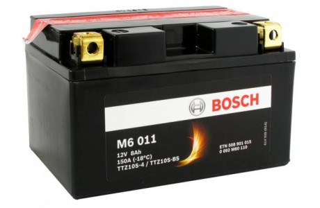 Аккумулятор Bosch M6 011 508 901 015 (8 A/H), 150A, YTZ10S-BS / YTZ10S-4
