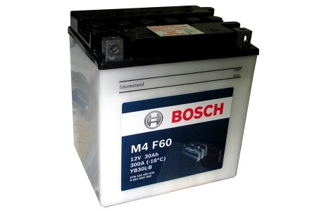 Аккумулятор Bosch M4 F60 530 400 030 (30 A/H), 300A R+, YB30L-B