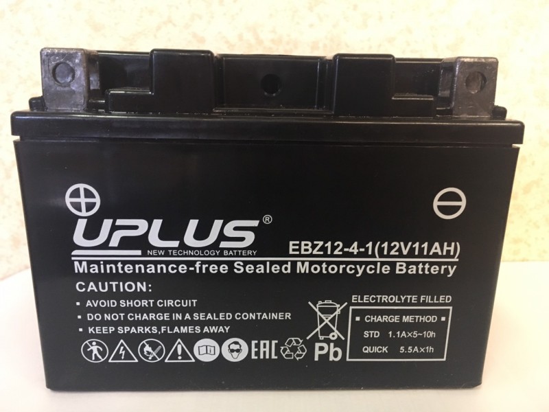 Аккумулятор UPLUS Super Star EBZ12-4-1 (YTZ14S-BS 511902) (12 V 11 Ah L+)