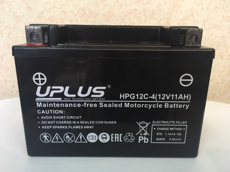 Аккумулятор UPLUS Super Star GEL HPG 12C-4 (YTX12S/YTZ 14S-BS 509901) 12V 11 A/h