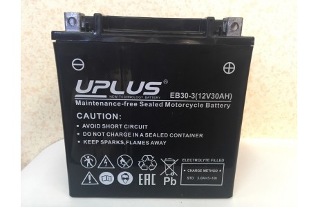 Аккумулятор UPLUS Super StarEB30-3 YB30L-B 30 Ah R+