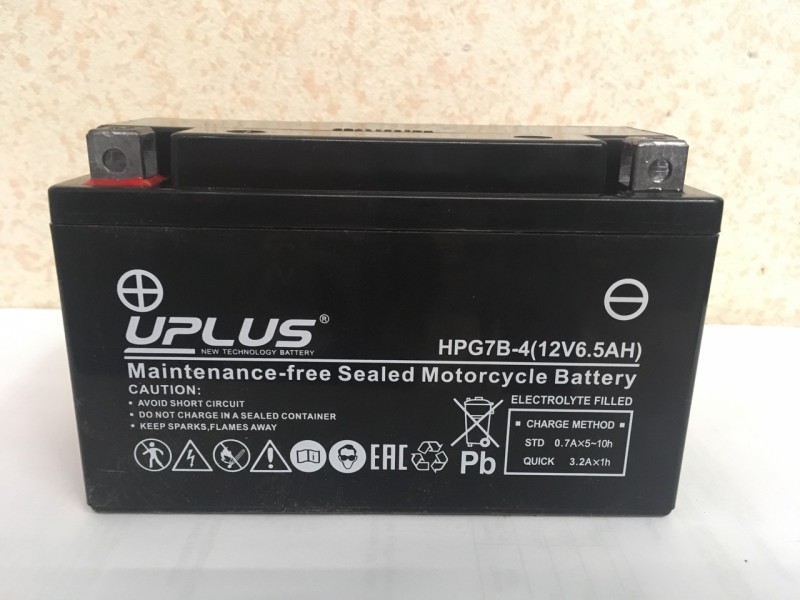Аккумулятор UPLUS Nano Gel HPG7B-4 (YT 7B- BS 507901) 6.5 Ач L+