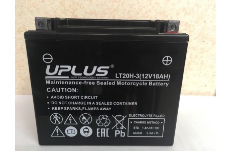 Аккумулятор UPLUS Super Start LT20H-3 (YTX20L-BS 518901) 18 Ач R+