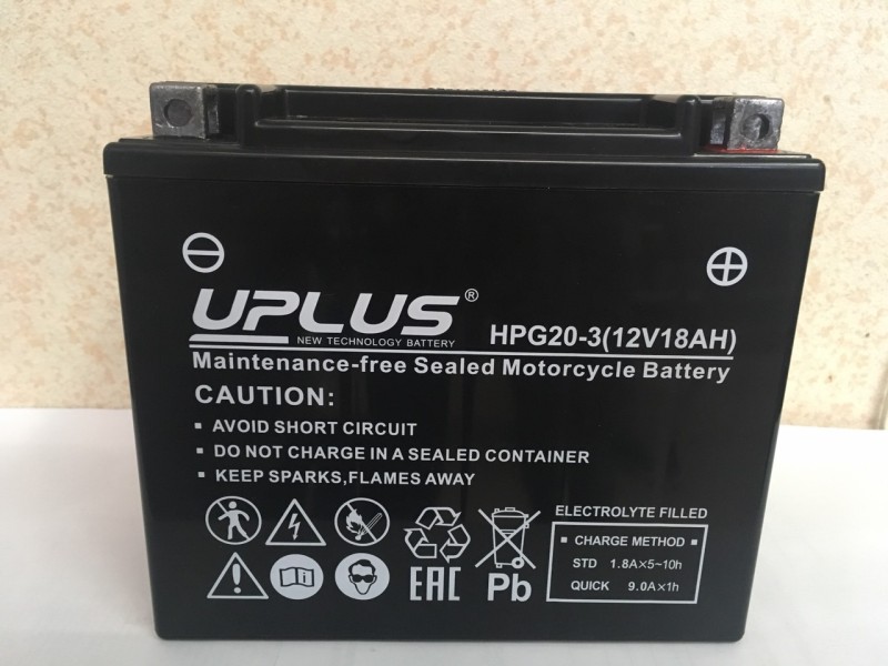 Аккумулятор UPLUS Nano Gel HPG20-3 (YTX20L-BS 518901) 18 Ач R+
