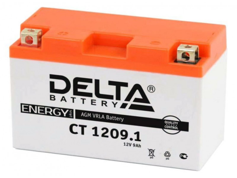 Аккумулятор Delta CT1209.1 (YT9B-BS)