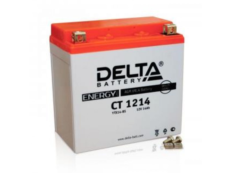 Аккумулятор Delta CT1214 (YTX14-BS, YTX14H-BS, YTX16-BS, YB16B-A)