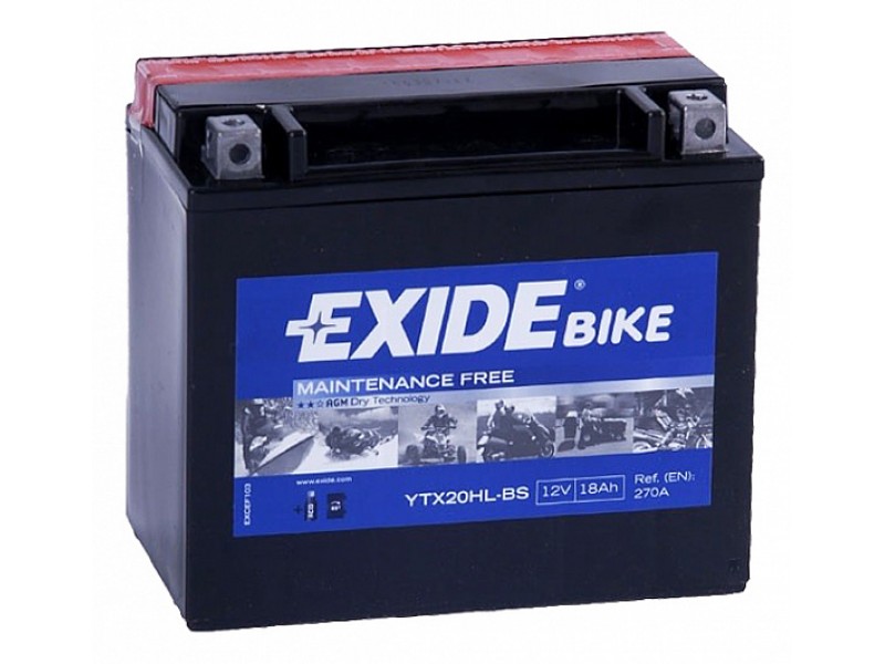 Аккумулятор Exide ETX20HL-BS (18 A/h), 270А R+