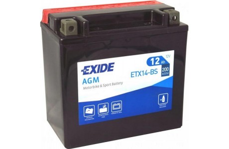 Аккумулятор Exide ETX14-BS (12 A/h), 200А L+