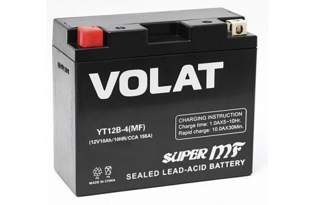 Аккумулятор VOLAT YT12B-4 (MF) AGM 10 A/h 155A L+