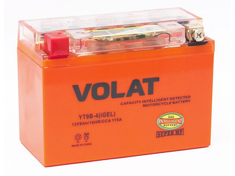 Аккумулятор VOLAT YT9B-4 (iGEL) 8 A/h 115A L+