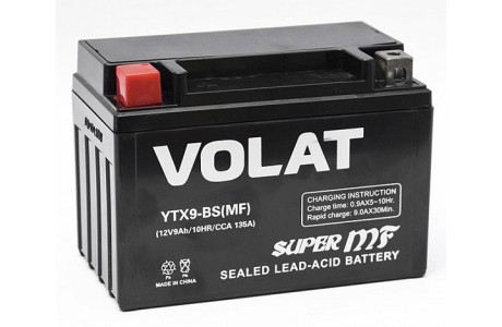Аккумулятор VOLAT YTX9-BS (MF) AGM 9 A/h 135A L+