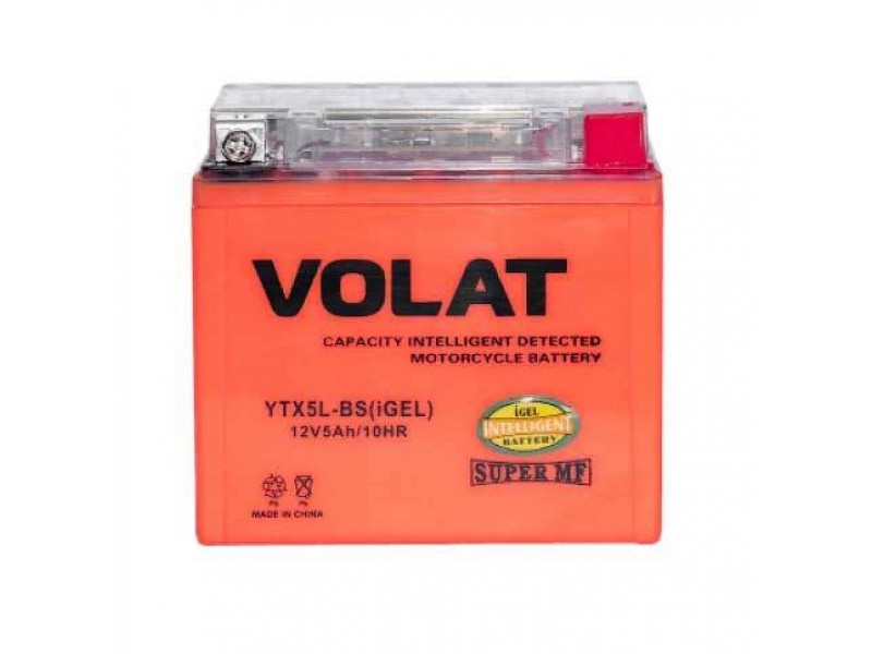 Аккумулятор VOLAT YTX5L-BS (iGEL) 5 A/h 80A R+